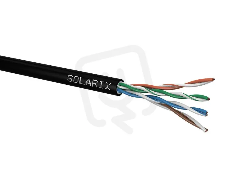 Jen Po Omezenou Doba Venkovní instalační kabel CAT5E UTP PE Fca gelový 305m/box SOLARIX 27655196
