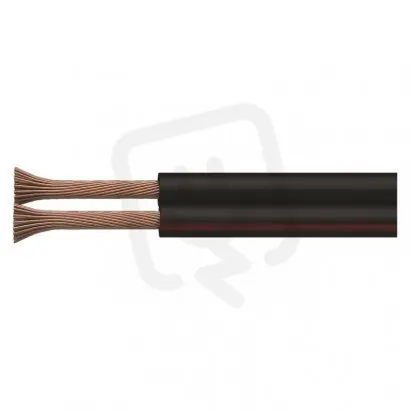 Levný Dvojlinka ECO 2x0,5mm, černo/rudá, 100m EMOS S8253