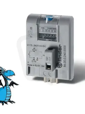 Speciální Cena Časový modul, MF, 60/62, 12-240V AC/DC, 50ms-100h FINDER 86.00.0.240.0000