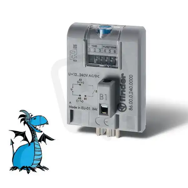 Speciální Cena Časový modul, MF, 60/62, 12-240V AC/DC, 50ms-100h FINDER 86.00.0.240.0000