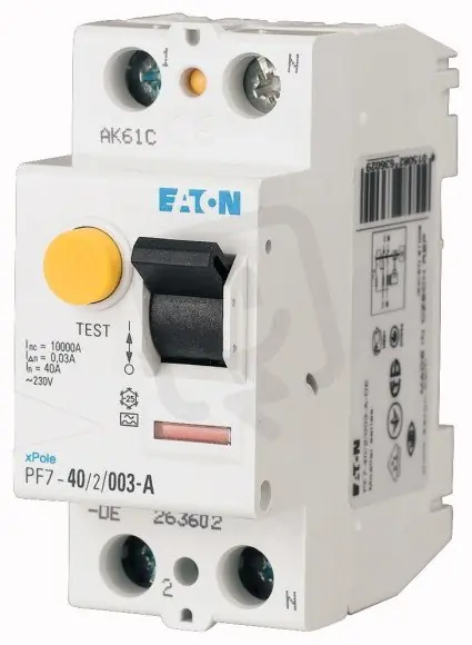 Proudový chránič Eaton PF7-40/2/003 40A 30mA 263579 Expresní Doručení