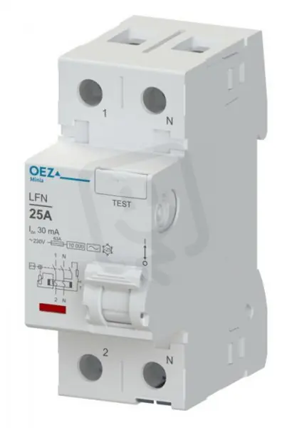 Kup Teď LFN-40-2-030AC Proudový chránič 40A, AC 230V, 30mA, 2pól, 10kA, typ AC OEZ 42410