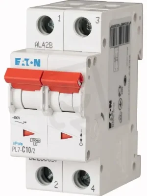Jistič PL7-D10/2, char D, 2-pólový, 10kA, 10A EATON 263369 Akční Cena