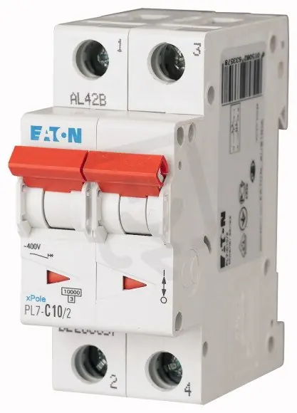 Jistič PL7-D10/2, char D, 2-pólový, 10kA, 10A EATON 263369 Akční Cena