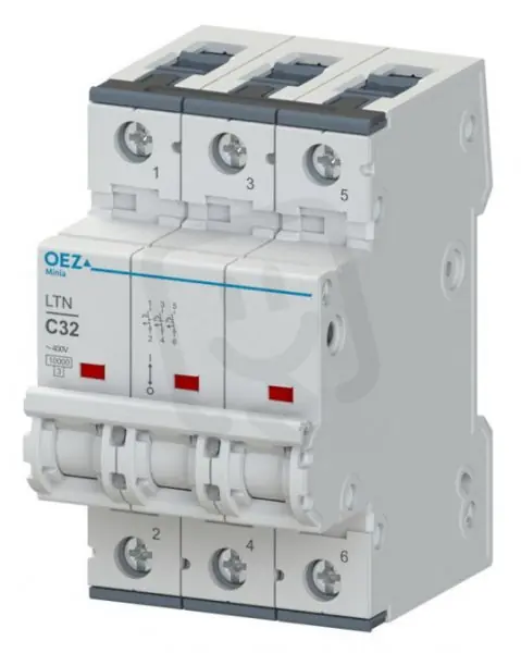 LTN-50D-3 Jistič In 50A,Ue AC 230/400V/DC 216V, ch.D, 3pól, 10 kA OEZ 41811 Rychlé Dodání