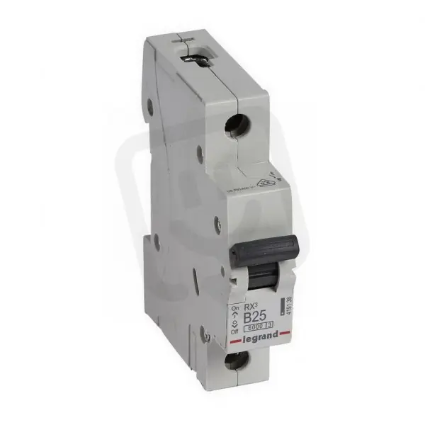 RX3 JISTIČ, 1 PÓLOVÝ, CHAR. B, 25A 6000A LEGRAND 419138 Levný