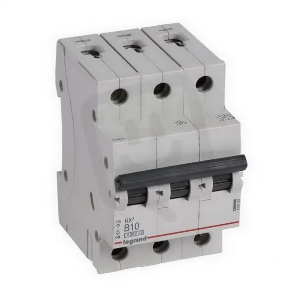 Sleva RX3 JISTIČ, 3 PÓLOVÝ, CHAR. B, 10A 6000A LEGRAND 419167