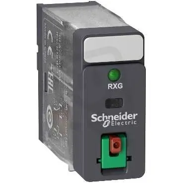 Bezpečná Platba Schneider RXG12E7 Relé Zelio RXG,1 C/O,10 A,48V AC,testovací tlačítko a LED