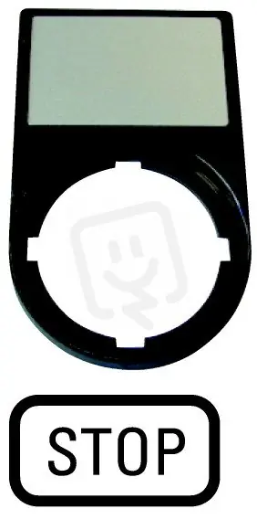 Dokud Zásoby Vydrží M22S-ST-GB0 Nosiče štítků-komplety 30x50mm oblé černé STOP EATON 216494
