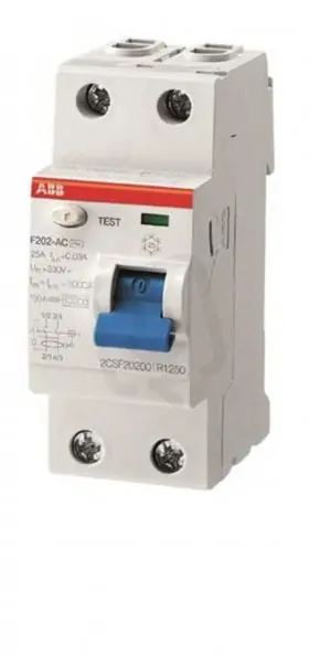 Nízká Cena F202AC-40/0,5 proudový chránič dvojpólový 40 A 500 mA AC ABB 2CSF202001R4400