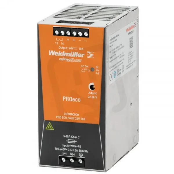 Must-Have Elektrické napájení PRO ECO 240W 24V 10A WEIDMÜLLER 1469490000