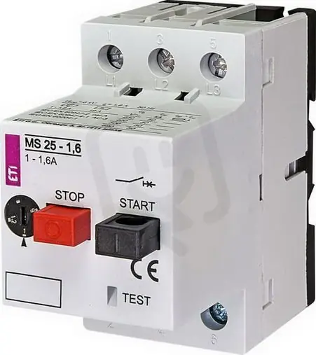 Ihned K Objednání Motorový spouštěč MS25 3p 50kA (230V) 1,0-1,6A Irm=20A ETI 004600060