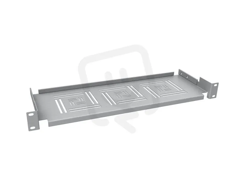 Police 19" 1U 150mm ukládací plato RAL 7035 úchyt na přední lišty UP-01 Oblíbený