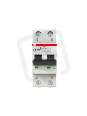 ABB DS201 B25 A30 kombinace jistič/chránič 2P (1P+N) 25A 30mA B 6kA A Sezónní Sleva