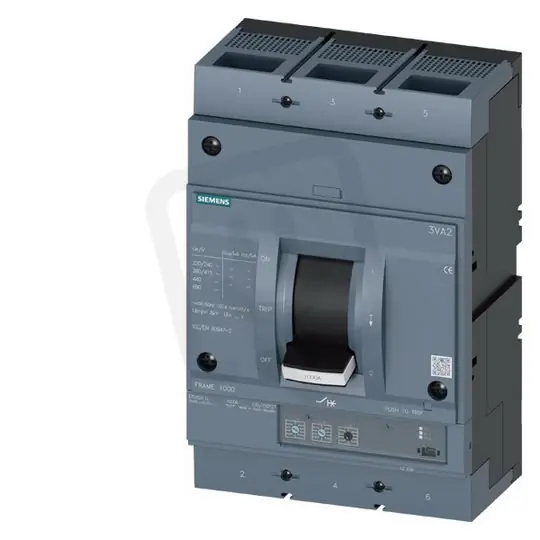 Jistič 3VA25, 800A 55kA/415V, Ir 360÷800A,Ii (1,5÷10)x In, 3pól, přední přívod Originální