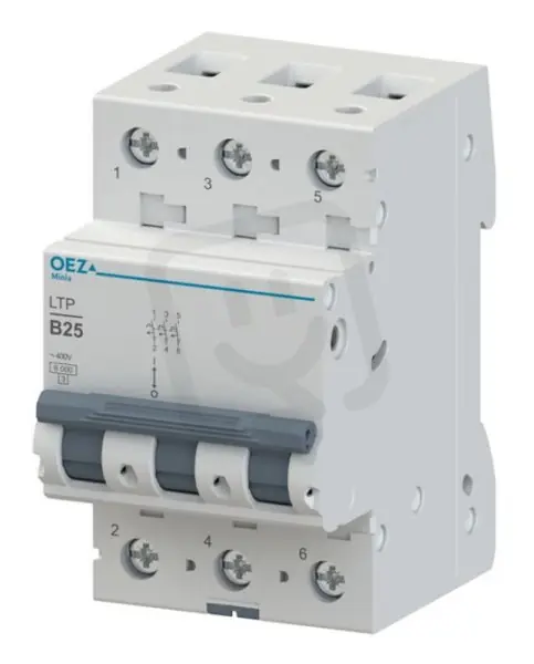 Omezená Nabídka LTP-25C-3 Jistič In 25 A, charakteristika C, 3pól, Icn 6 kA OEZ 42257