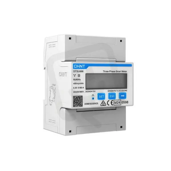Měřič spotřeby a analyzátor výkonu CHINT smartmeter DTSU666 třifázový Vysoce Kvalitní