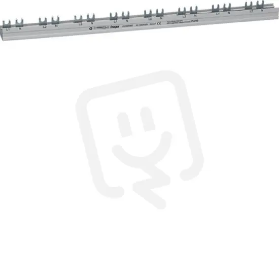 Hřebenová přípojnice 3P+N pro ARF 63A, 10mm2/24mod. (L1+N+mezera,L2+N+mezera+..) Expresní Doručení