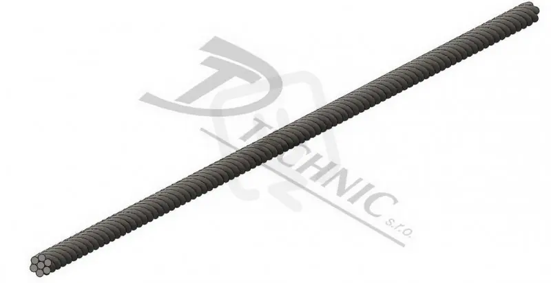 Lano 50 Ocelové lano - průřez 50 mm2 DT TECHNIC 104170 Ověřený