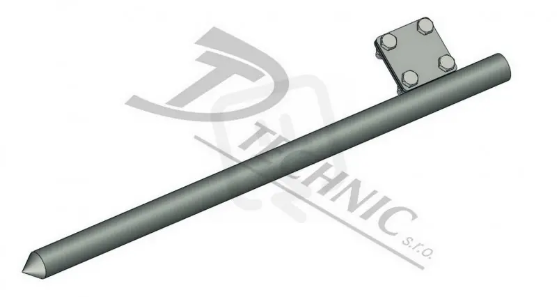 Jen Po Omezenou Doba ZT 20 se svorkou Zemnící tyč se svorkou - 2000 mm DT TECHNIC 104080