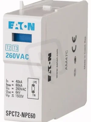 SPCT2-NPE60 Modul N-PE 260V AC 30kA pro svodič SPCT2 EATON 167617 Cenově Výhodný