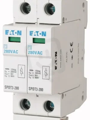 Nízká Cena SPDT3-280/2 Svodič přepětí třídy T3 (III D) modulový 2pól s lištou EATON 170485