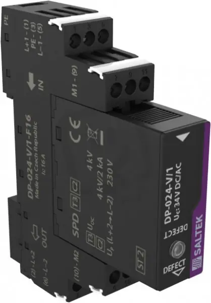 Speciální Cena DP-024-V/1-F16 přepěťová ochrana napájení do 24 V DC výměnný modul SALTEK A05665