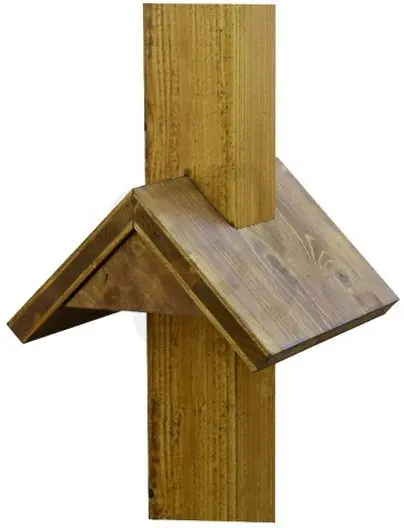 Originální Sloupek s ochrannou stříškou, dub impregnovaný 90x90x2400mm DIN 48812