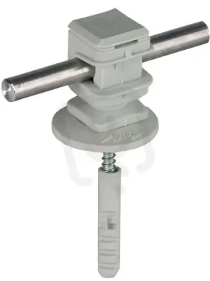 Podpěra vedení DEHNsnap, plast šedý pro prům. 8mm, s hmoždinkou 8mm a vrutem Dokud Zásoby Vydrží