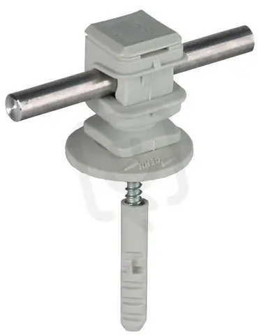 Podpěra vedení DEHNsnap, plast šedý pro prům. 8mm, s hmoždinkou 8mm a vrutem Dokud Zásoby Vydrží