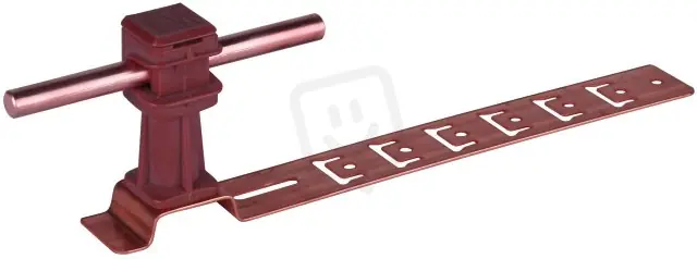 Podpěra vedení UNIsnap, Cu/plast hnědý H 36mm, pro prům. 8mm, se vzpěrou L 205mm Sleva