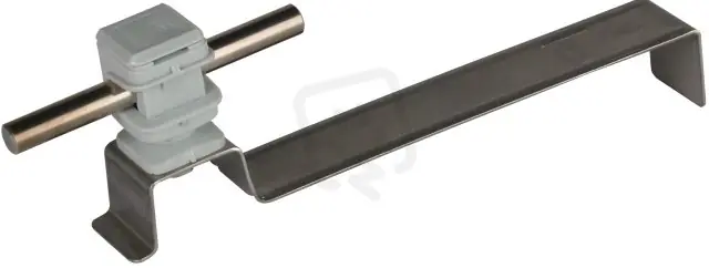 Finální Výprodej Podpěra vedení DEHNsnap, plast šedý H16mm, d8mm, se vzpěrou k zaháknutí 169mm