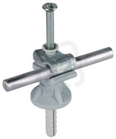 Podpěra vedení DEHNfix FeZn/plast šedý d6-10mm H30mm s natlouk. hmoždinkou 8x45 Víkendová Akce