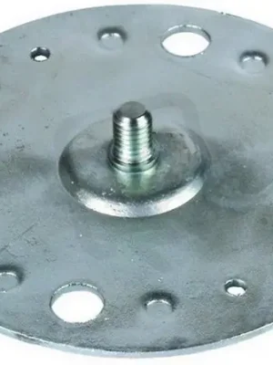 Vysoce Kvalitní Montážní základna D 100mm, FeZn se svorníkem M8, se čtyřmi otvory pro upevnění