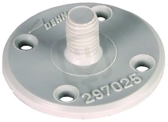 Nejprodávanější Montážní základna D 100mm, plast se svorníkem M8, se čtyřmi otvory pro upevnění