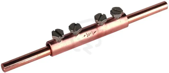 Novinka Válcová spojka, Cu, pro prům. 8mm se čtyřmi šrouby M6x8mm DEHN 385207