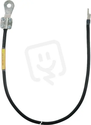 Uzemňovací vodič 10mm2/L 0,6m černý s kabelovým okem (B)M8/10 a 1 čepem KS Novinka