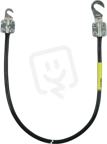 Uzemňovací vodič 10mm2/L 1,5m černý s kabelovými oky (B)M8/10 (A)M5/6 Značkový