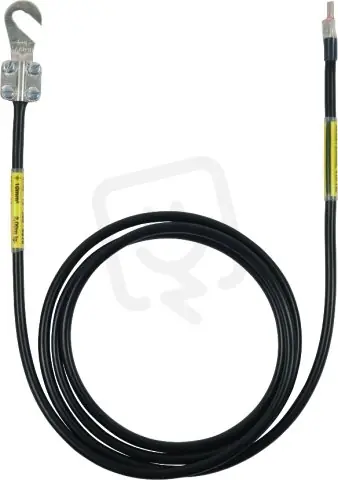 Uzemňovací vodič 10mm2/L 2,0m černý s kabelovým okem (B)M8/10 a 1 čepem KS Top Prodej