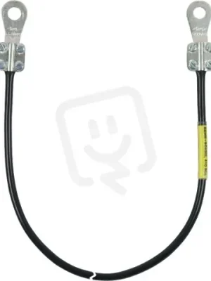 Nejlepší Volba Uzemňovací vodič 10mm2/L 0,3m černý se dvěma kabelovými oky (D) uzavřenými M10