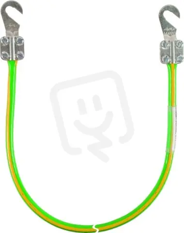 Výprodej Uzemňovací vodič 16mm2/L 0,5m žz se dvěma kabelovými oky (B) otevřenými M8/M10