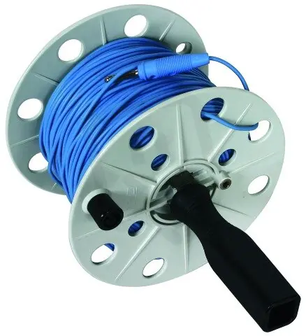 Přímo Od Výrobce Navíjecí kotouč, plast šedý, B 80mm vedení 100m, modré DEHN 585210