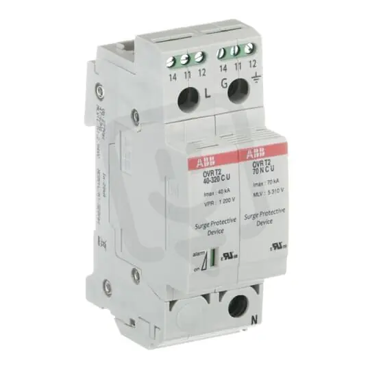 OVR T2 1N 40-320 P TS U Přepěťová ochrana T2 40-320 kA ABB 2CTB802342R2500 Horká Nabídka