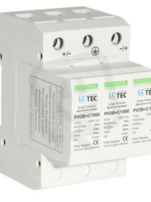Svodič přepětí 3P 8kA třída T1+T2 (B+C) 1000V DC pro FV systémy LC TEC 108378 Finální Výprodej