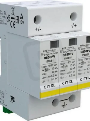 Tovární Cena Přepěťová ochrana 2 pro FV DS50PVS-1500/51 CITEL 480571