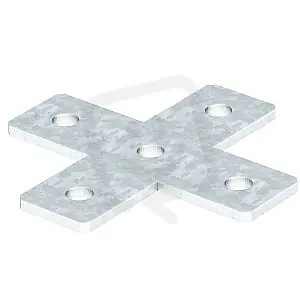 OBO GMS 5 VP X FT Spojka pro lištu MS 41 křížení 150x150x40x5 Ocel žár.zinek Must-Have