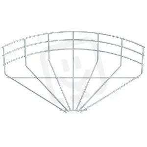 OBO GRB 90 130 FT Oblouk mřížových žlabů 90°, 105x300, Ocel, žárově zinkováno Vysoce Kvalitní