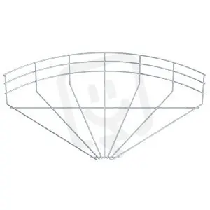 Koupit Online OBO GRB 90 140 FT Oblouk mřížových žlabů 90°, 105x400, Ocel, žárově zinkováno