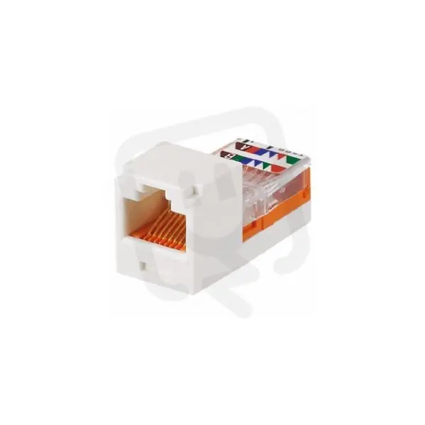 Vrácení Zdarma MINI-JACK modul UTP RJ45, Cat5e arkticky bílý
