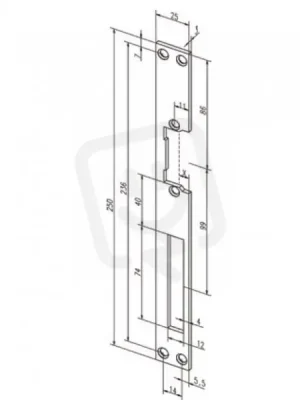 Zlevněný Assa Abloy EL000408 Čelní plech -02140-01